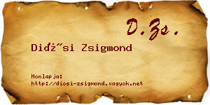 Diósi Zsigmond névjegykártya